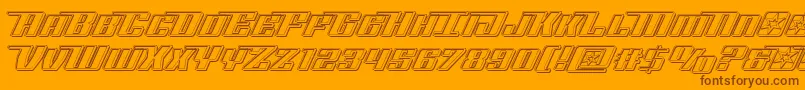 Rocketpopengrave Font – Brown Fonts on Orange Background