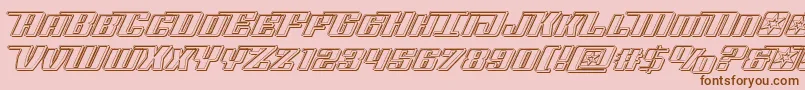 Rocketpopengrave Font – Brown Fonts on Pink Background