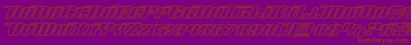 Rocketpopengrave Font – Brown Fonts on Purple Background