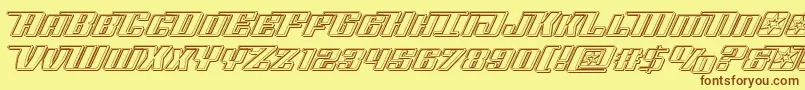 Rocketpopengrave Font – Brown Fonts on Yellow Background