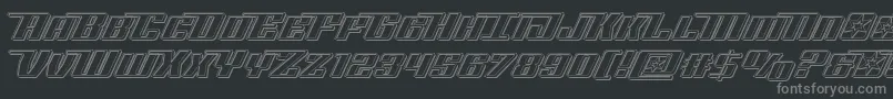 Rocketpopengrave Font – Gray Fonts on Black Background