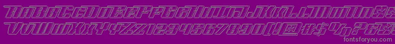 Rocketpopengrave Font – Gray Fonts on Purple Background