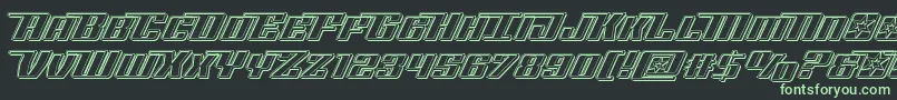 Rocketpopengrave Font – Green Fonts on Black Background