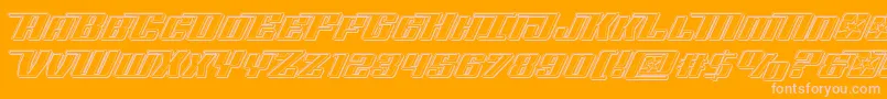 Rocketpopengrave Font – Pink Fonts on Orange Background