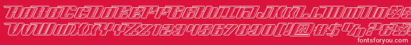 Rocketpopengrave Font – Pink Fonts on Red Background