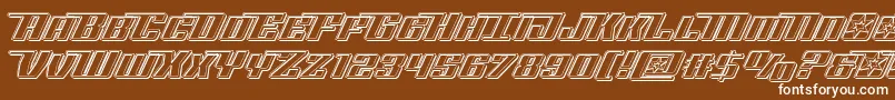 Rocketpopengrave Font – White Fonts on Brown Background