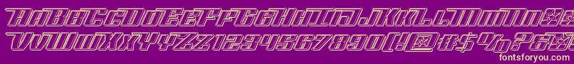Rocketpopengrave Font – Yellow Fonts on Purple Background
