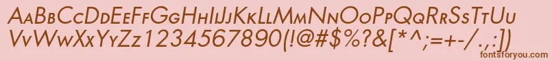 OrenburgsccItalic Font – Brown Fonts on Pink Background