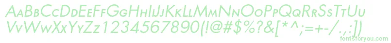 OrenburgsccItalic Font – Green Fonts on White Background