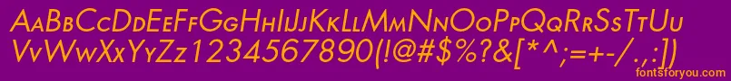 OrenburgsccItalic Font – Orange Fonts on Purple Background