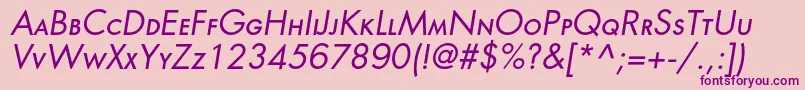 OrenburgsccItalic Font – Purple Fonts on Pink Background