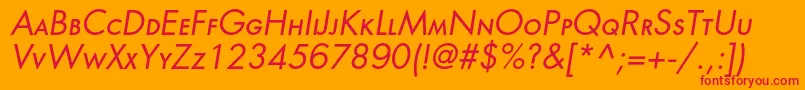 OrenburgsccItalic Font – Red Fonts on Orange Background