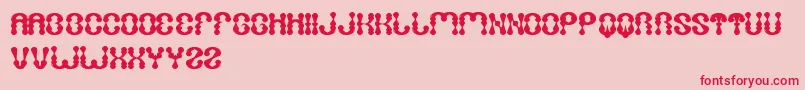 WaterDrop-Schriftart – Rote Schriften auf rosa Hintergrund