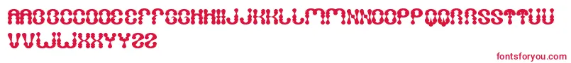 WaterDrop Font – Red Fonts on White Background