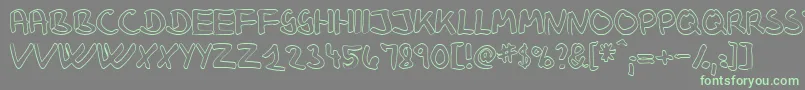 Подробнее о шрифте KlausJohansenHollow Шрифт KlausJohansenHollow – зелёные шрифты на сером фоне