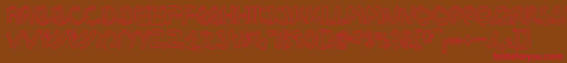 KlausJohansenHollow Font – Red Fonts on Brown Background