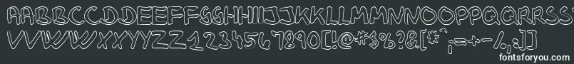 Шрифт KlausJohansenHollow – белые шрифты