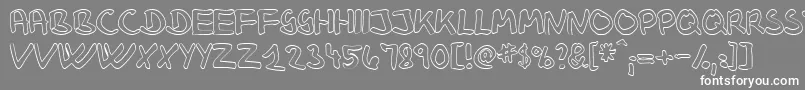 KlausJohansenHollow Font – White Fonts on Gray Background