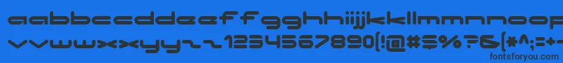 No ffy Font – Black Fonts on Blue Background