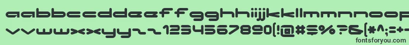 No ffy Font – Black Fonts on Green Background