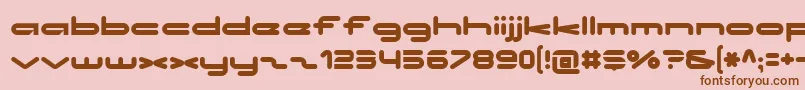 No ffy Font – Brown Fonts on Pink Background
