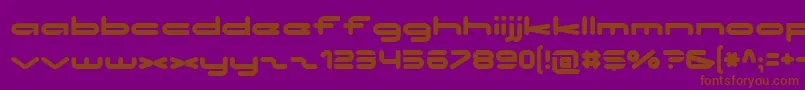 No ffy Font – Brown Fonts on Purple Background