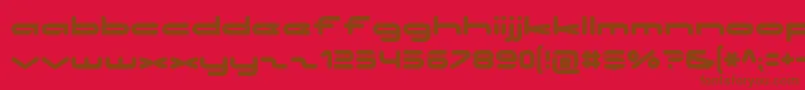 No ffy Font – Brown Fonts on Red Background