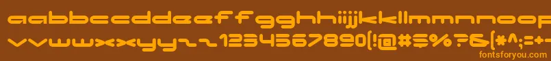 No ffy Font – Orange Fonts on Brown Background