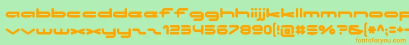 No ffy Font – Orange Fonts on Green Background