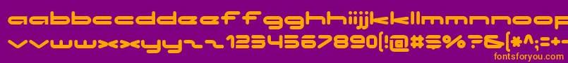 No ffy Font – Orange Fonts on Purple Background