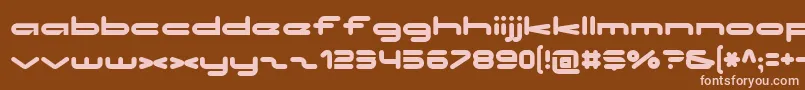 No ffy Font – Pink Fonts on Brown Background