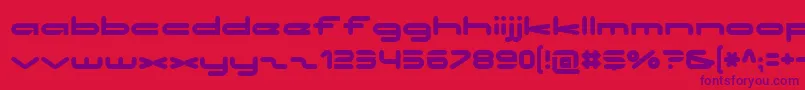 No ffy Font – Purple Fonts on Red Background