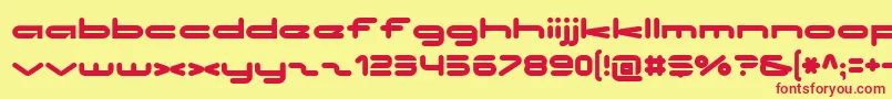 No ffy Font – Red Fonts on Yellow Background
