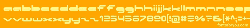 No ffy Font – Yellow Fonts on Orange Background