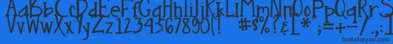 Шрифт DjbNouveauStraight – чёрные шрифты на синем фоне