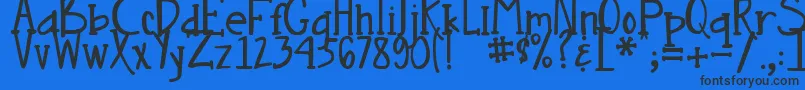 DjbNouveauStraight Font – Black Fonts on Blue Background