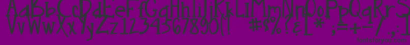 DjbNouveauStraight Font – Black Fonts on Purple Background