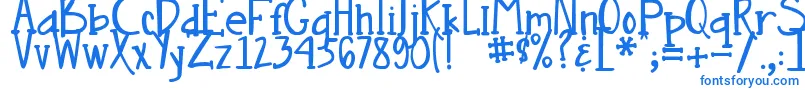 DjbNouveauStraight Font – Blue Fonts on White Background