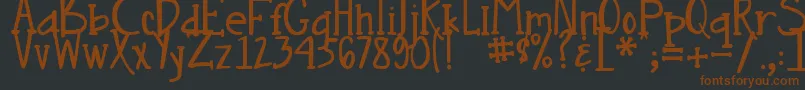 DjbNouveauStraight Font – Brown Fonts on Black Background