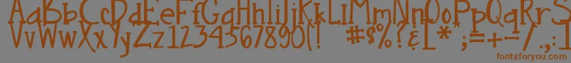 DjbNouveauStraight Font – Brown Fonts on Gray Background