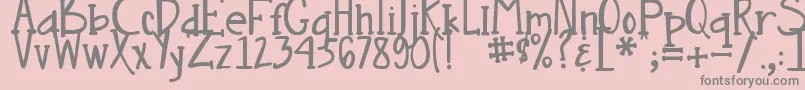 DjbNouveauStraight Font – Gray Fonts on Pink Background