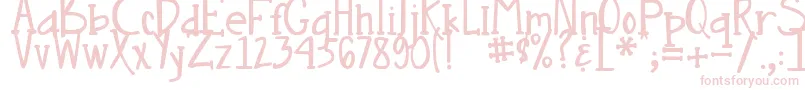 DjbNouveauStraight Font – Pink Fonts on White Background