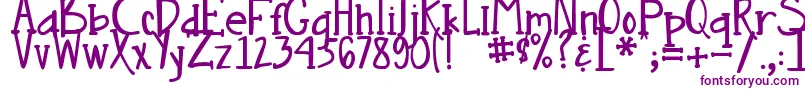 DjbNouveauStraight Font – Purple Fonts on White Background