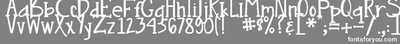 DjbNouveauStraight Font – White Fonts on Gray Background