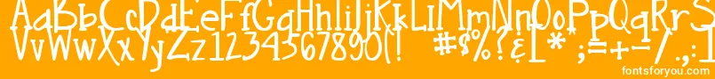 DjbNouveauStraight Font – White Fonts on Orange Background
