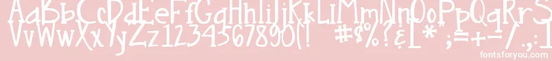 DjbNouveauStraight Font – White Fonts on Pink Background