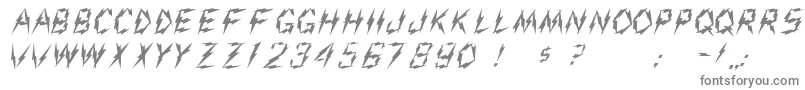 フォントAarco – 白い背景に灰色の文字