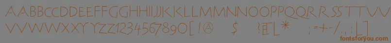 SteinantikLight Font – Brown Fonts on Gray Background