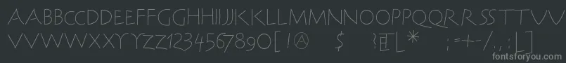 SteinantikLight Font – Gray Fonts on Black Background