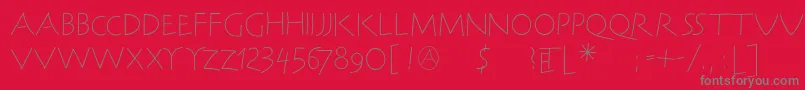 SteinantikLight Font – Gray Fonts on Red Background